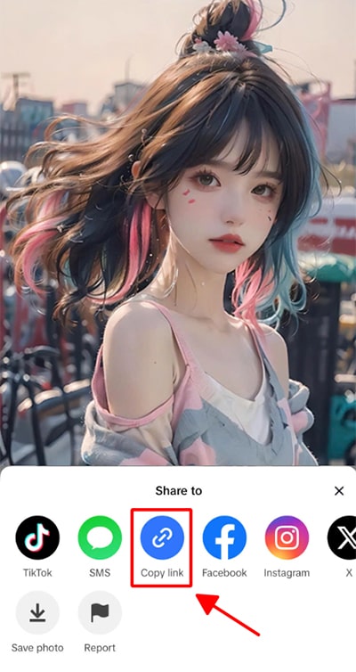 copy tiktok notes link